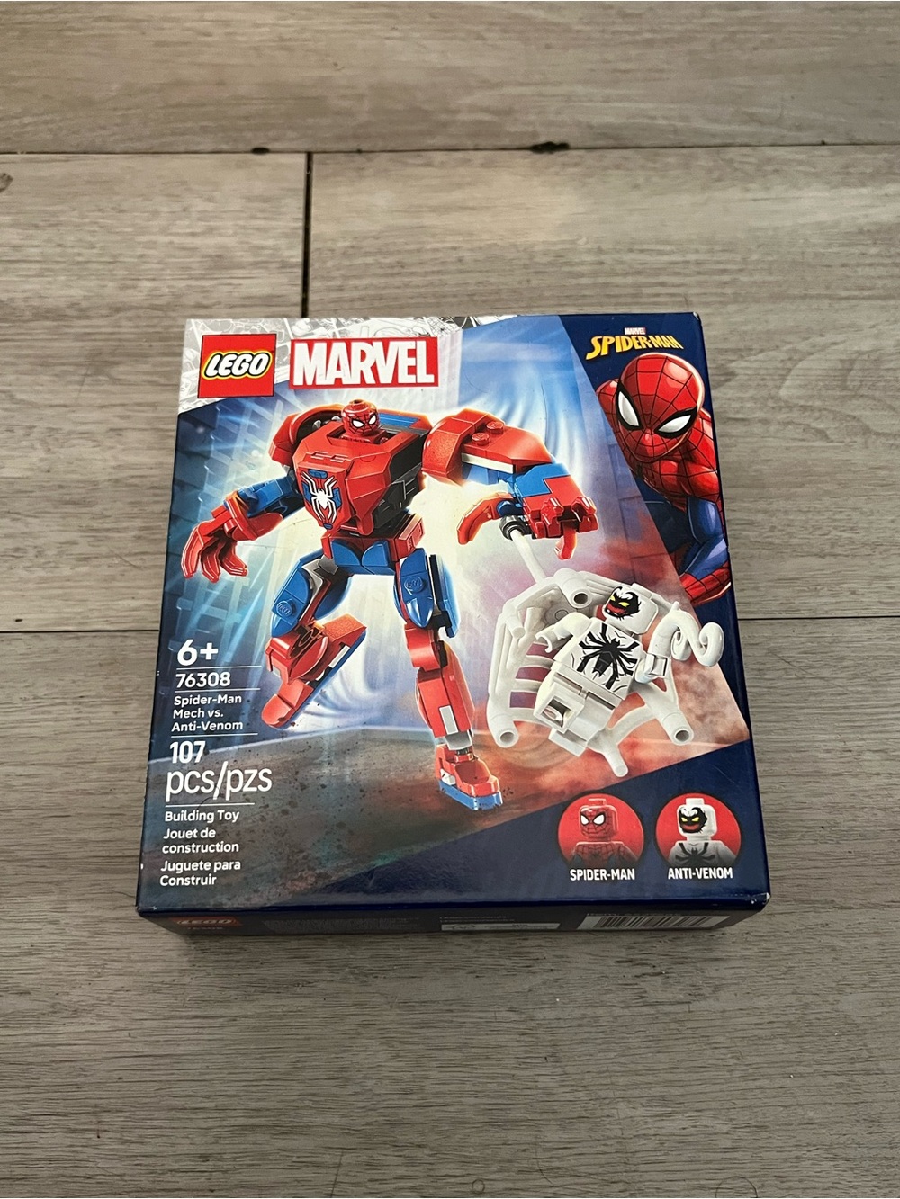 Spider-Man Lego Marvel Mech VS Anti Venom Building Set Toy New 76308